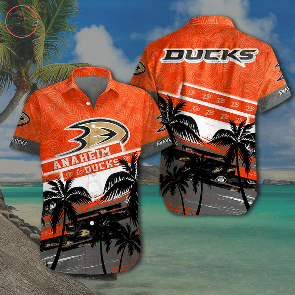 Nhl Anaheim Ducks Hawaiian Shirt Beach Outfit Summer