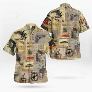 Second Amendment Texas Button Up Hawaiian Shirt