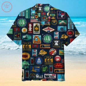 State Signs Hawaiian Shirt Summer Outfit Beach