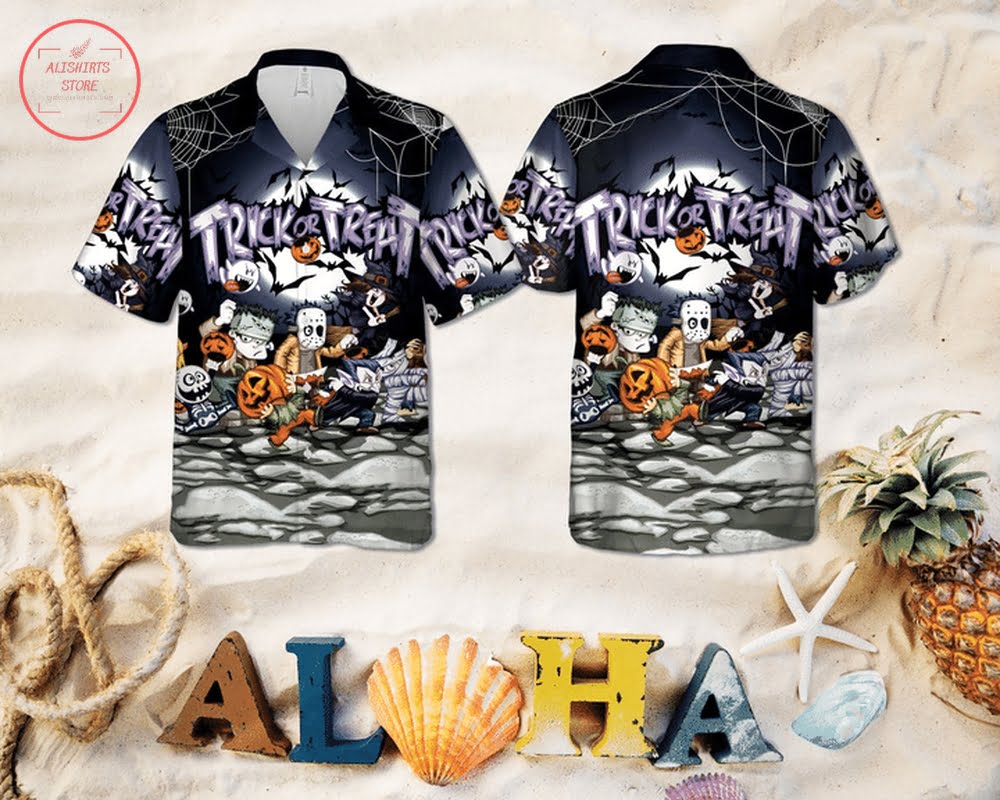 Trick Or Treat Hawaiian Shirt Beach Summer Outfit