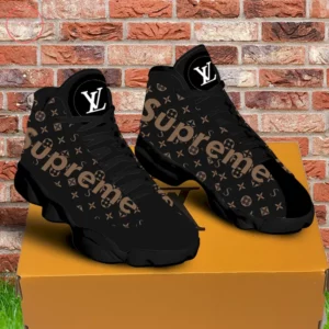 Louis Vuitton Supreme Brown LV Air Jordan 13 Shoes Sneakers Fashion Trending Luxury