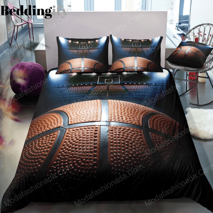 Basketball Court Stadium Sport 15 Logo Type 1268 Bedding Sets Sporty Bedroom Home Decor