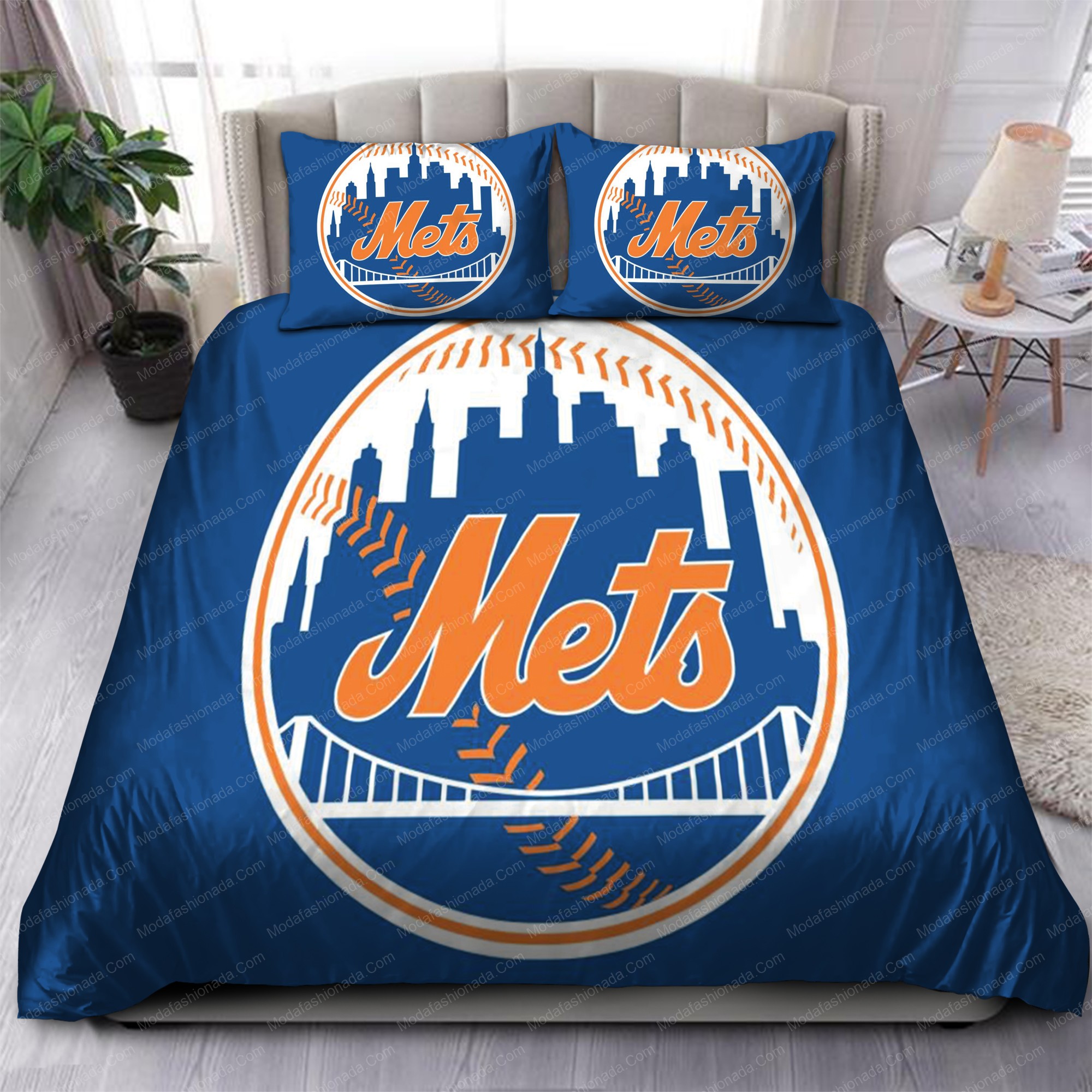 New York Mets Mlb 123 Logo Type 1347 Bedding Sets Sporty Bedroom Home Decor