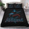 Miami Marlins Mlb 112 Logo Type 1358 Bedding Sets Sporty Bedroom Home Decor