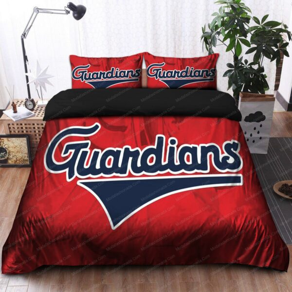 Cleveland Guardians Mlb 83 Logo Type 1382 Bedding Sets Sporty Bedroom Home Decor