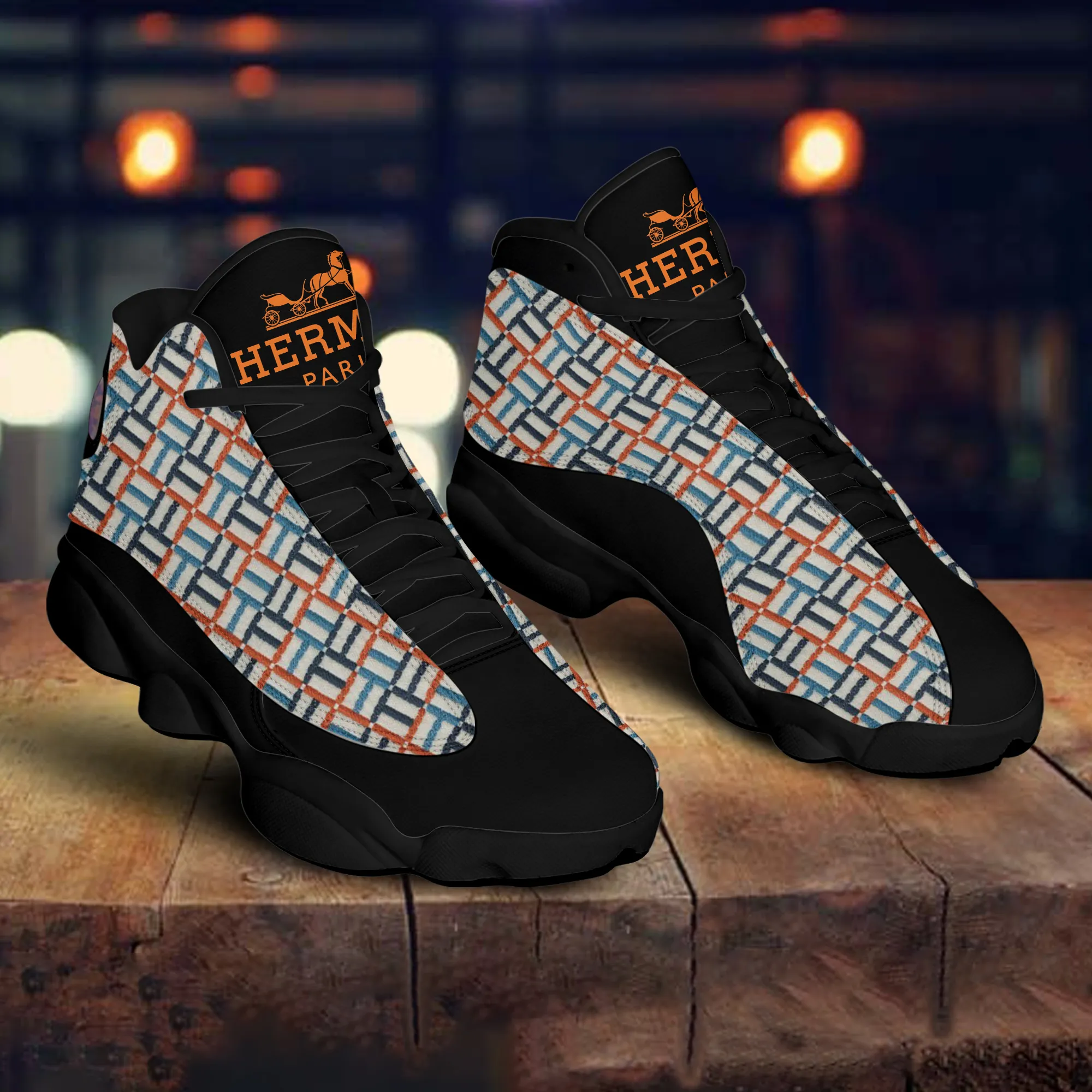 Hermes Black Air Jordan 13 Luxury Fashion Shoes Trending Sneakers