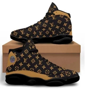 Louis Vuitton Monogram Brown LV Air Jordan 13 Luxury Sneakers Fashion Shoes Trending