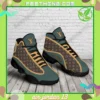 Louis Vuitton Emerald Green Interspersed  Brown Golden Logo Air Jordan 13 Shoes Fashion Luxury Sneakers Trending