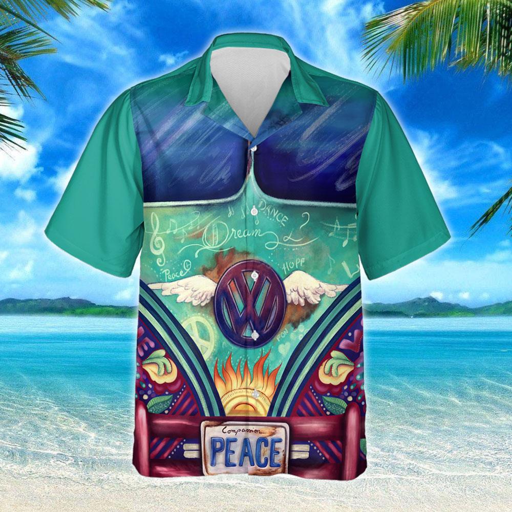 Hippie Bus Hawaiian Shirt Outfit Beach Summer