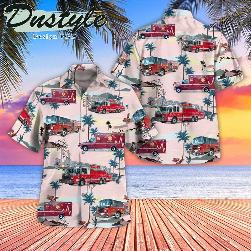 Indianapolis Indiana Wayne Township Fire Department Hawaiian Shirt