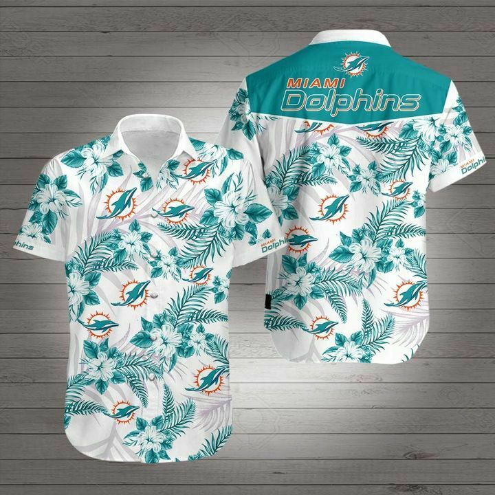 Miami Dolphins Floral Hawaiian Shirt