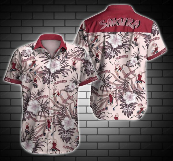 Sakura Haruno Hawaiian Shirt Beach Outfit Summer