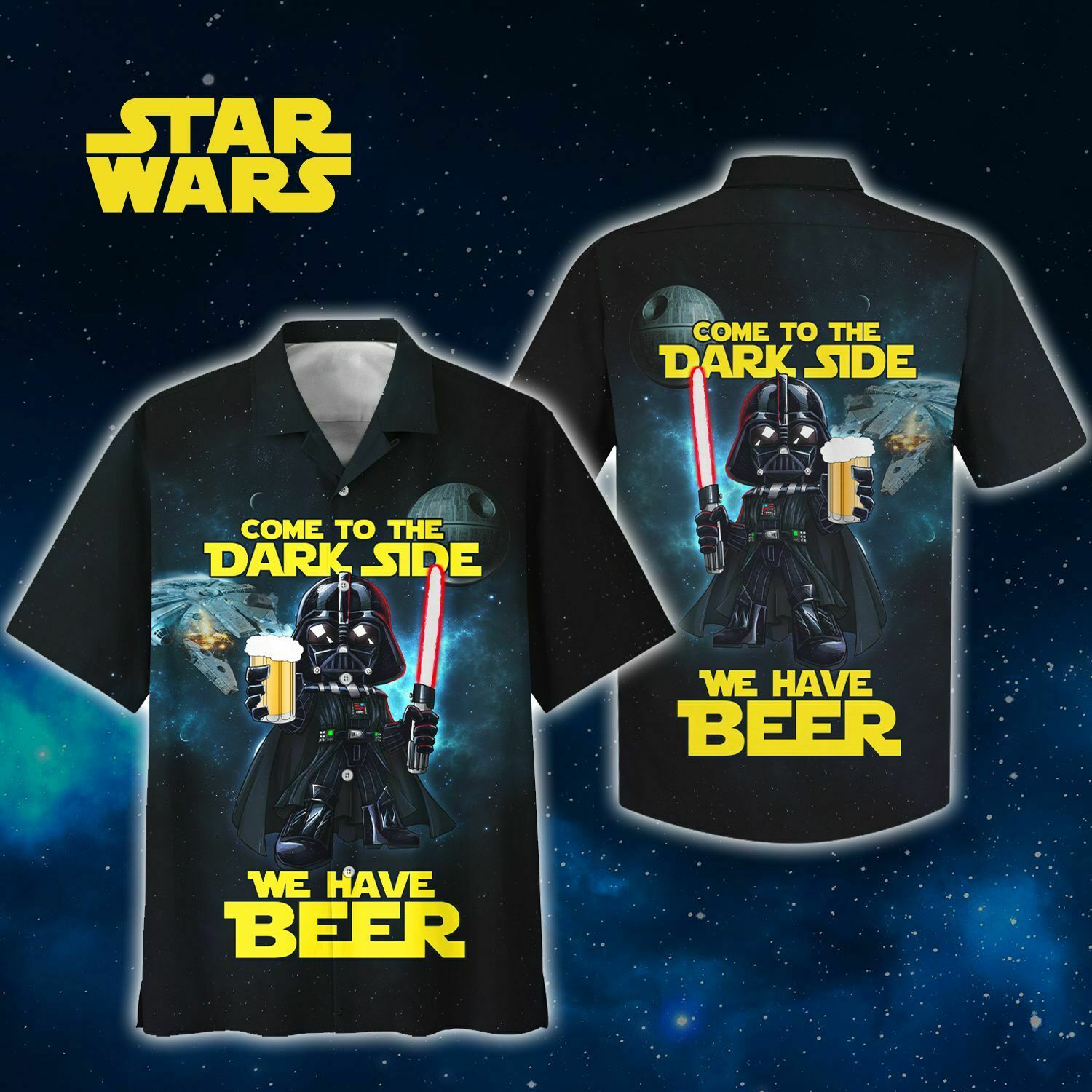 Sw Darth Vader Dark Side Have Beer Hawaiian Shirt