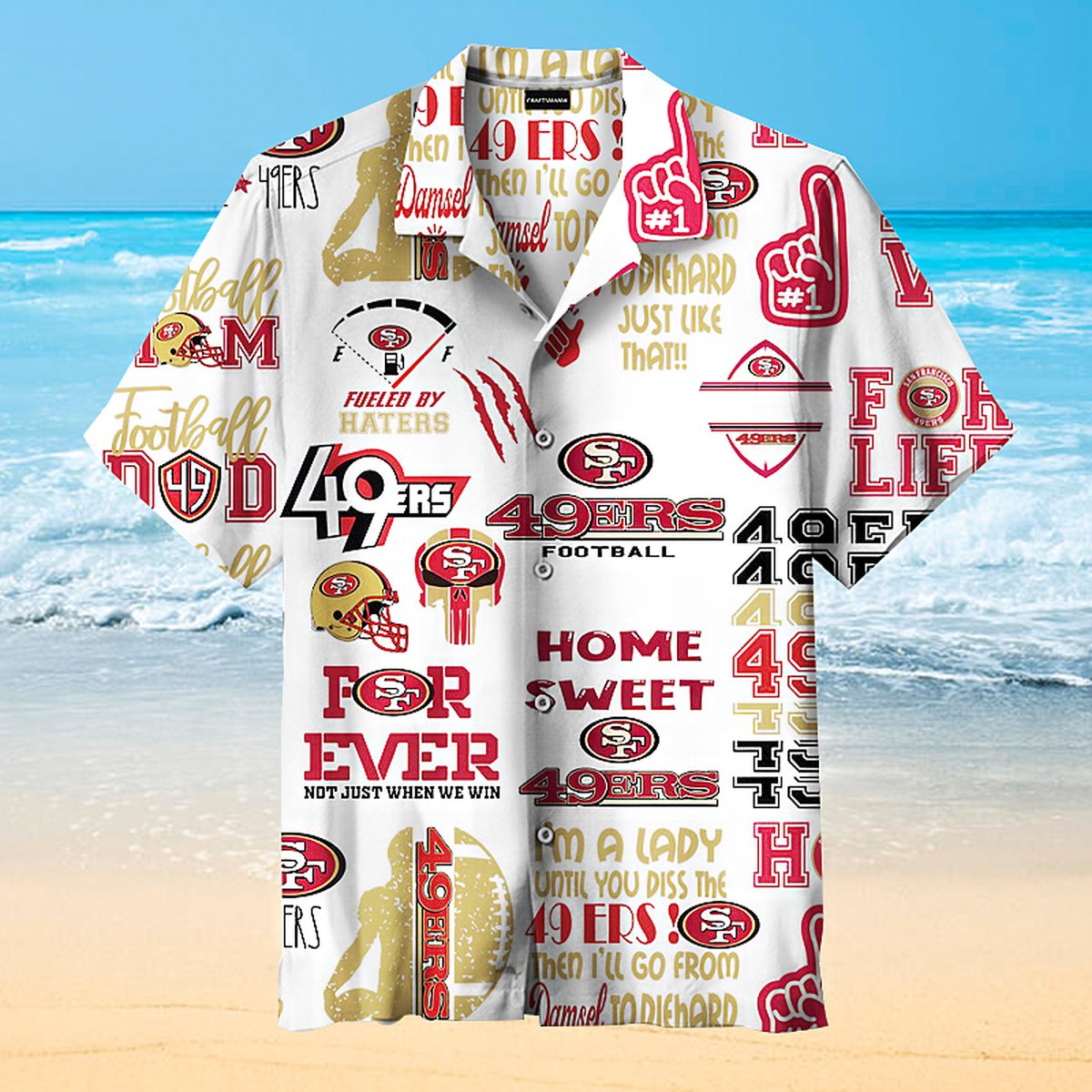 The Sf 49Ers Hawaiian Shirt Summer Beach Outfit