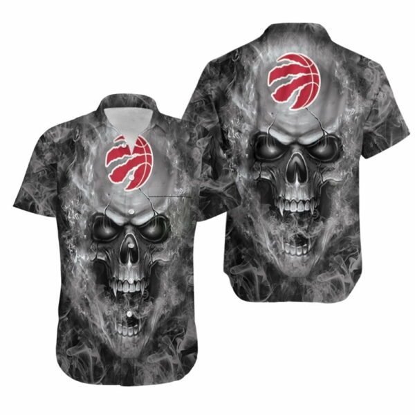 Toronto Raptors Fan Skull Hawaiian Shirt