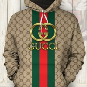 Gucci Brown Stripe Type 1062 Hoodie Outfit Luxury Fashion Brand