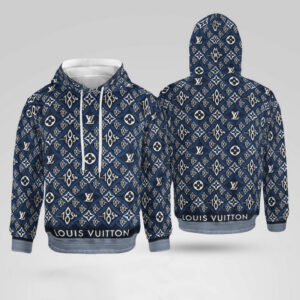 Louis Vuitton Blue Lv Type 909 Hoodie Fashion Brand Luxury Outfit