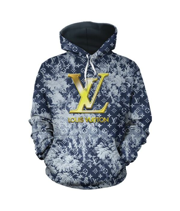 Louis Vuitton Blue Lv Type 908 Luxury Hoodie Outfit Fashion Brand