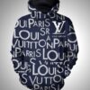 Louis Vuitton Blue Lv Type 907 Luxury Hoodie Fashion Brand Outfit