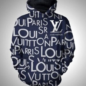 Louis Vuitton Blue Lv Type 907 Luxury Hoodie Fashion Brand Outfit