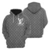 Louis Vuitton Grey Lv Type 876 Hoodie Outfit Luxury Fashion Brand