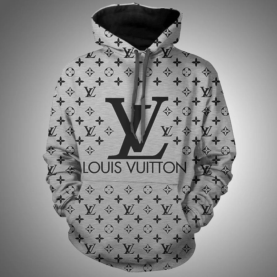 Louis Vuitton Grey Lv Type 874 Hoodie Outfit Fashion Brand Luxury