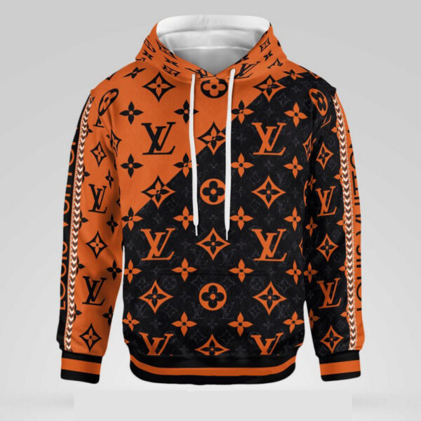 Louis Vuitton Orange Lv Type 862 Hoodie Fashion Brand Luxury Outfit