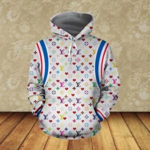 Louis Vuitton White Lv Type 835 Hoodie Fashion Brand Outfit Luxury