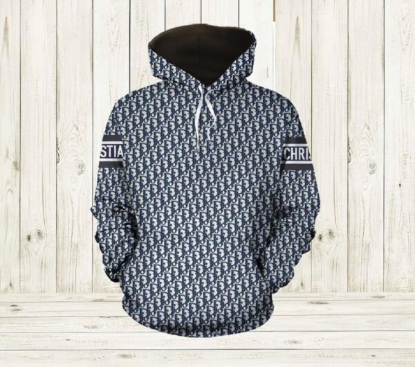 Dior Blue Type 805 Hoodie Outfit Luxury Fashion Brand