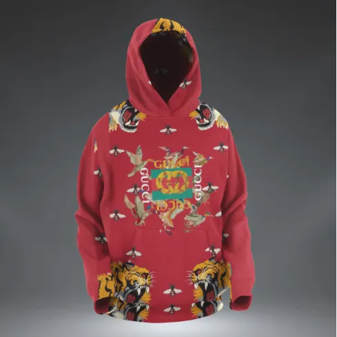 Gucci Red Type 681 Hoodie Fashion Brand Outfit Luxury