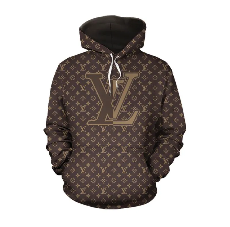 Louis Vuitton Brown Type 643 Luxury Hoodie Outfit Fashion Brand