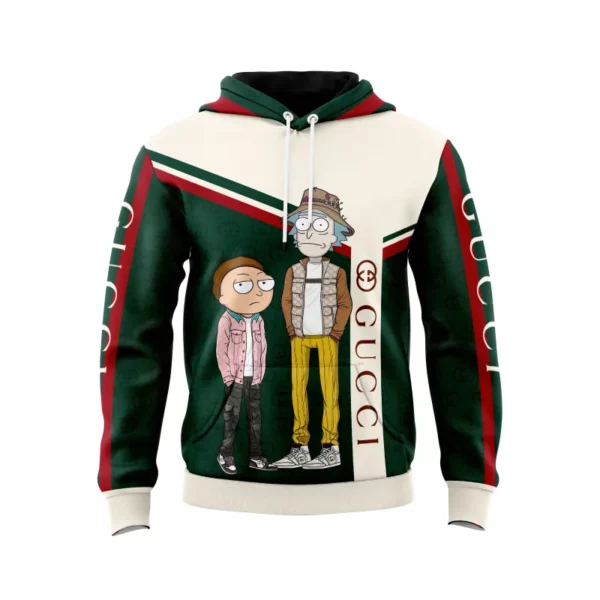 Gucci Rick And Morty Dark Green Type 588 Hoodie Outfit Luxury Fashion Brand