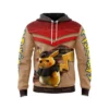 Louis Vuitton Supreme Pokemon Red Brown Type 584 Luxury Hoodie Fashion Brand Outfit