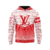 Louis Vuitton Supreme Red White Type 566 Hoodie Outfit Fashion Brand Luxury