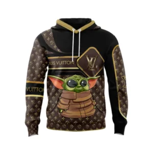 Louis Vuitton Yoda Brown Black Type 562 Luxury Hoodie Fashion Brand Outfit