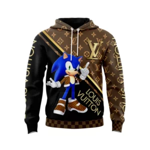 Louis Vuitton Sonic Brown Black Type 536 Luxury Hoodie Fashion Brand Outfit