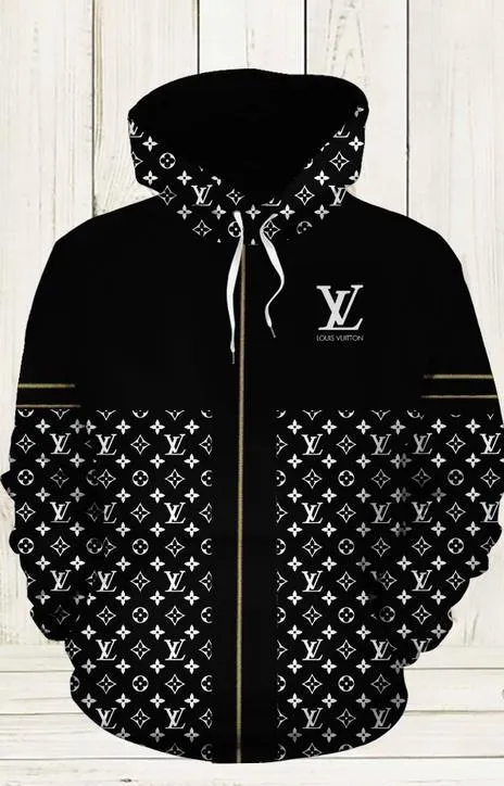 Louis Vuitton White Black Type 446 Hoodie Outfit Luxury Fashion Brand