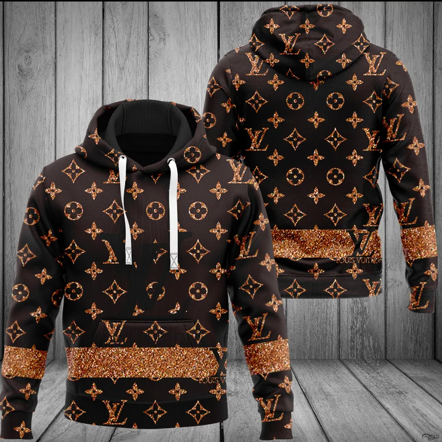 Louis Vuitton Brown Type 418 Luxury Hoodie Fashion Brand Outfit