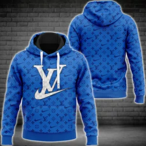 Louis Vuitton Blue Type 374 Hoodie Outfit Luxury Fashion Brand