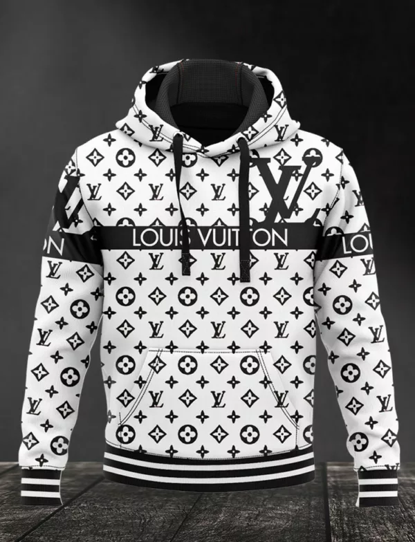 Louis Vuitton White Type 373 Luxury Hoodie Fashion Brand Outfit