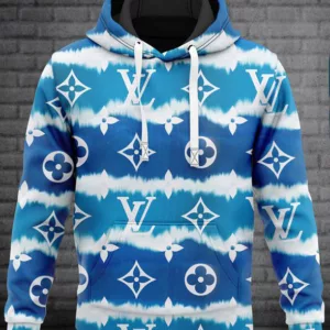 Louis Vuitton Blue Type 357 Hoodie Outfit Fashion Brand Luxury