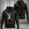 Louis Vuitton Black Yellow Type 345 Luxury Hoodie Fashion Brand Outfit