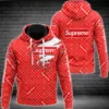 Louis Vuitton Supreme Red Type 314 Luxury Hoodie Outfit Fashion Brand