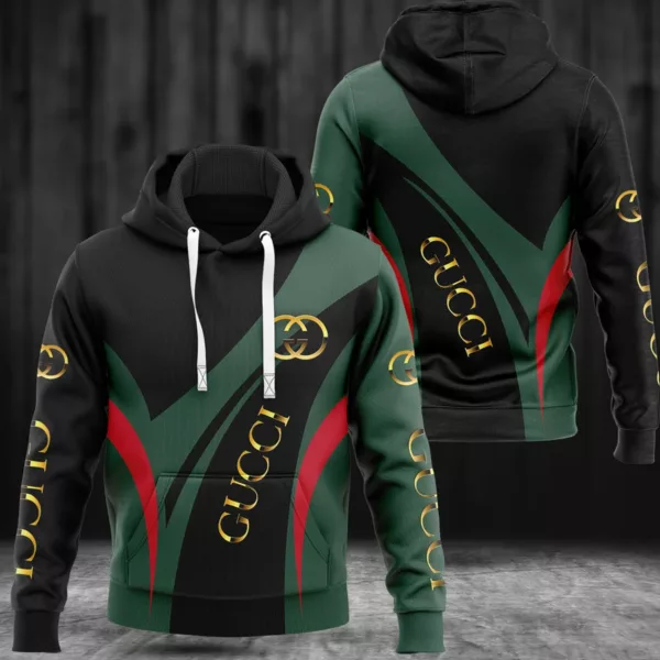 Gucci Dark Green Golden Type 299 Hoodie Outfit Fashion Brand Luxury