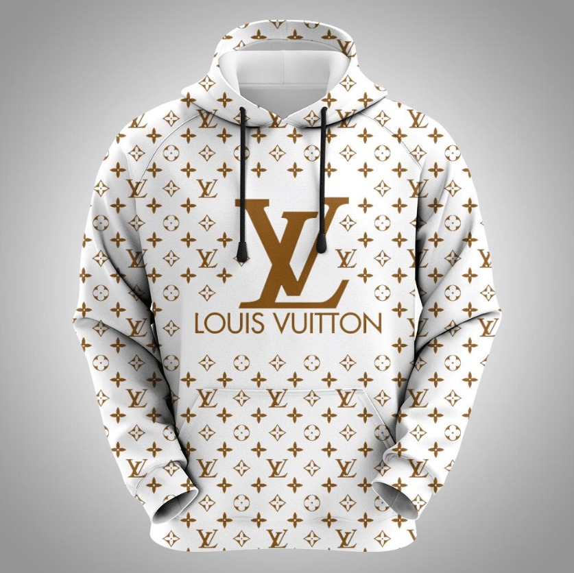 Louis Vuitton Brown White Lv Type 279 Luxury Hoodie Fashion Brand Outfit