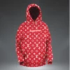 Louis Vuitton Supreme Red Type 221 Luxury Hoodie Fashion Brand Outfit