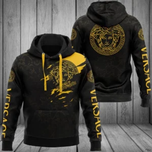 Gianni Versace Black Type 166 Hoodie Fashion Brand Luxury Outfit