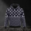 Louis Vuitton Navy Lv Type 145 Hoodie Outfit Fashion Brand Luxury