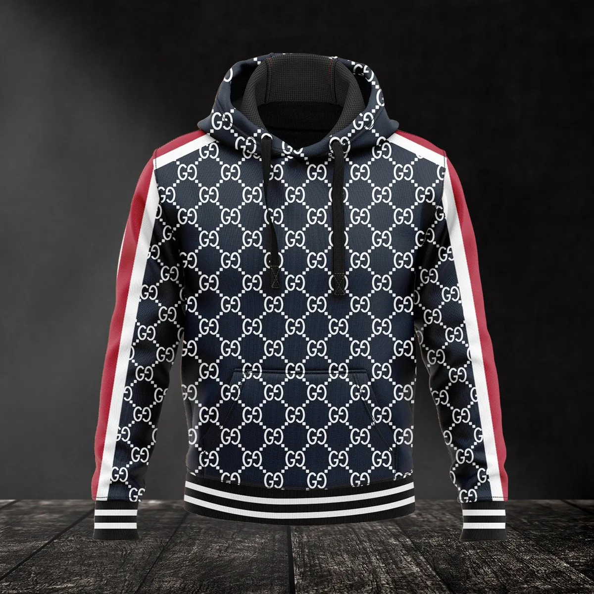 Gucci Navy Type 136 Hoodie Fashion Brand Outfit Luxury