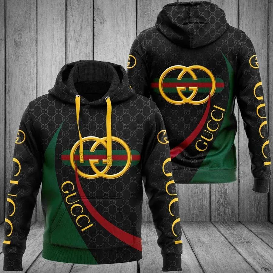 Gucci Black Green Type 115 Hoodie Outfit Fashion Brand Luxury